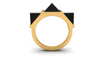 Ferrucci Black Onyx Pyramids 18 Karat Yellow Gold Ring - FERRUCCI & CO. Jewelry