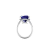 GIA Certified 9.62 Carat Cushion Tanzanite Diamonds Platinum 950 Cocktail Ring - FERRUCCI & CO. Jewelry