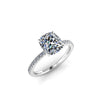 2.00 Carat Cushion Diamond Pavé Diamond Setting in Platinum 950