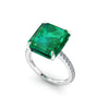 GIA Certified 4.53 Carat Emerald Cut Emerald Diamond Platinum Ring - FERRUCCI & CO. Jewelry
