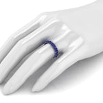 2.60 Carat Blue Sapphire Eternity Ring in 18 Karat White Gold