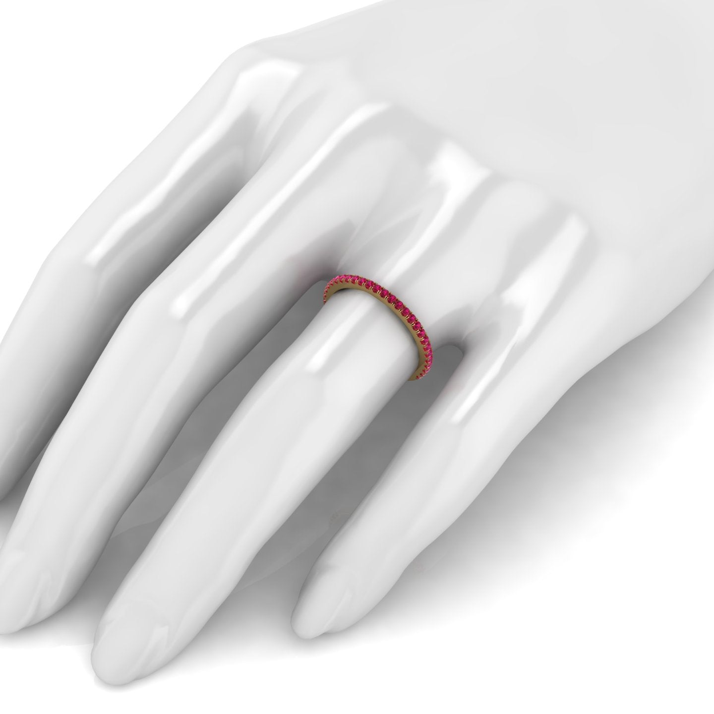 Thin ruby band deals ring