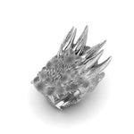 Silver Solid Dragon Ring