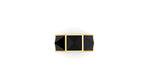 Ferrucci Black Onyx Pyramids 18 Karat Yellow Gold Ring - FERRUCCI & CO. Jewelry