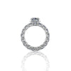 2.5 carat Oval Diamond with 5+ Carat Oval Eternity White Diamonds Platinum 950