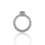 2.5 carat Oval Diamond with 5+ Carat Oval Eternity White Diamonds Platinum 950