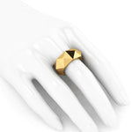 18 Karat Yellow Gold Eternity Pyramid Ring - FERRUCCI & CO. Jewelry