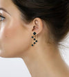 Ferrucci Black Onyx Pyramids Dangling 18 Karat Yellow Gold Chandelier Earrings - FERRUCCI & CO. Jewelry