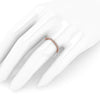 18 Karat Thin Rose Gold Diamonds Pavé Stackable Band Ring