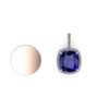 GIA Certified 9.23 Carat Tanzanite Pendant Necklace Diamond Halo Platinum 950