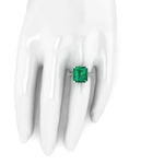 GIA Certified 4.53 Carat Emerald Cut Emerald Diamond Platinum Ring - FERRUCCI & CO. Jewelry