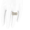 4.60 Carat Wide White Diamond Pavé Ring in 18 Karat Yellow Gold