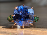 Sapphire & Emeralds 18k Rose Gold Eternity Ring