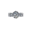 2.5 carat Oval Diamond with 5+ Carat Oval Eternity White Diamonds Platinum 950