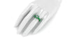 1.06 Ct GIA Certified Round Diamond Round Emerald Halo Pave Shank 18k Gold Ring