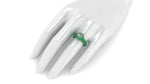 1.06 Ct GIA Certified Round Diamond Round Emerald Halo Pave Shank 18k Gold Ring