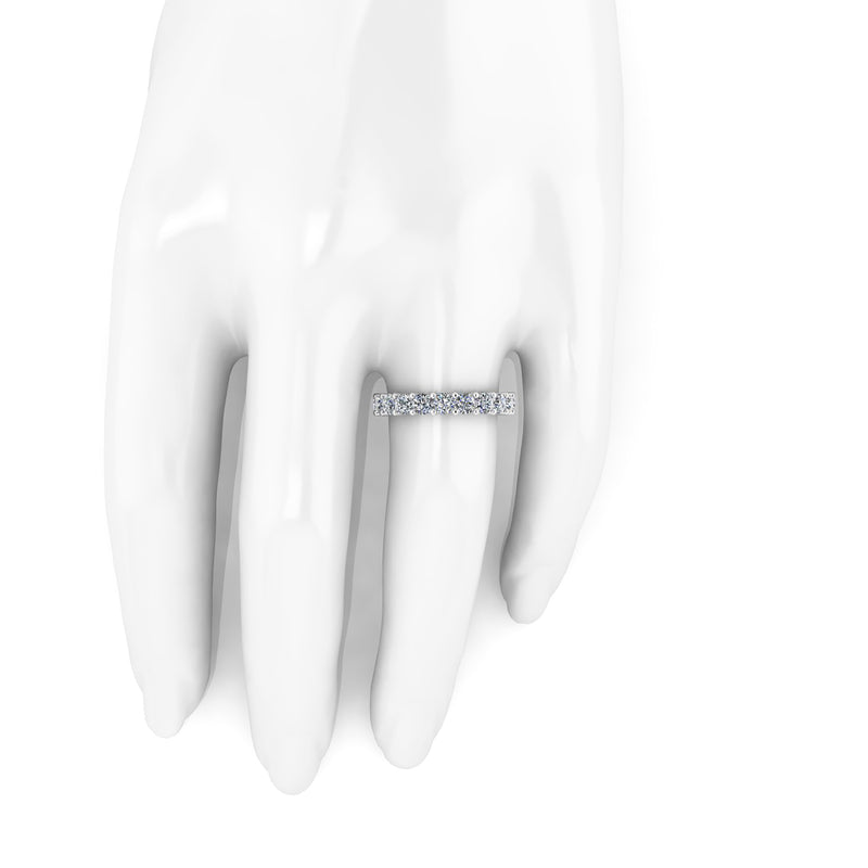 2.40 Carat White Diamond Eternity Band in Platinum 950 - FERRUCCI & CO. Jewelry