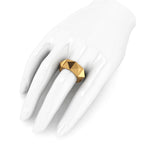 18 Karat Yellow Gold Eternity Pyramid Ring - FERRUCCI & CO. Jewelry