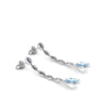 4.60 Carat Oval Aquamarine 1.10 Carat Oval Diamond Dangling Earrings in 18K Gold - FERRUCCI & CO. Jewelry