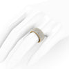 4.60 Carat Wide White Diamond Pavé Ring in 18 Karat Yellow Gold