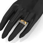 2.30 Carat White Diamond Melting Away Pave Ring in 18 Karat Yellow Gold