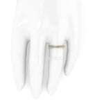 18 Karat Thin Yellow Gold Diamonds Pavé Stackable Band Ring