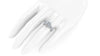 3.49 Ct GIA Certified Round Diamond Round Halo Triple Pave Shank Platinum Ring