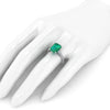 GIA Certified 4.14 Carat Emerald Cut Colombian Emerald Diamond Platinum Ring - FERRUCCI & CO. Jewelry