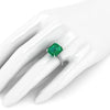 GIA Certified 4.53 Carat Emerald Cut Emerald Diamond Platinum Ring - FERRUCCI & CO. Jewelry