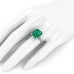 GIA Certified 4.53 Carat Emerald Cut Emerald Diamond Platinum Ring - FERRUCCI & CO. Jewelry