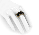 Ferrucci Black Onyx Pyramids 18 Karat Yellow Gold Ring - FERRUCCI & CO. Jewelry