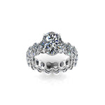 2.5 carat Oval Diamond with 5+ Carat Oval Eternity White Diamonds Platinum 950