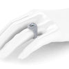 GIA Certified 5.00 Carat in a diamond Pave encrusted ring 18k white gold - FERRUCCI & CO. Jewelry