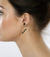 Ferrucci Black Onyx Pyramids Dangling 18 Karat Yellow Gold dangling Earrings - FERRUCCI & CO. Jewelry