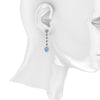4.60 Carat Oval Aquamarine 1.10 Carat Oval Diamond Dangling Earrings in 18K Gold - FERRUCCI & CO. Jewelry