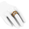 18 Karat Yellow Gold Wide Industrial Band Ring - FERRUCCI & CO. Jewelry