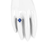 GIA Certified 3.55 Carat Madagascar Blue Sapphire Diamonds Platinum Ring - FERRUCCI & CO. Jewelry