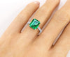 GIA Certified 4.53 Carat Emerald Cut Emerald Diamond Platinum Ring - FERRUCCI & CO. Jewelry