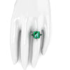 GIA Certified 4.53 Carat Colombian Emerald Black 18K black Gold Maleficent Ring - FERRUCCI & CO. Jewelry