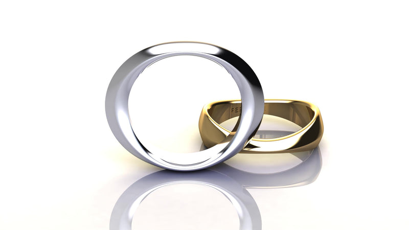 Eternity Love Waves 18k gold Band