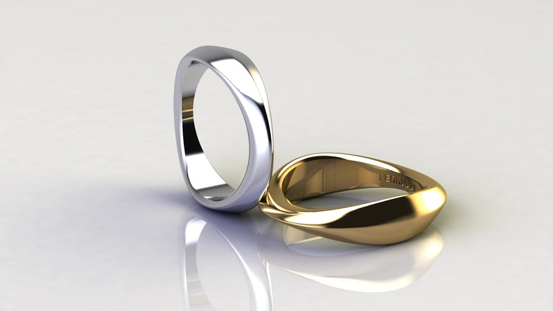 Eternity Love Waves 18k gold Band