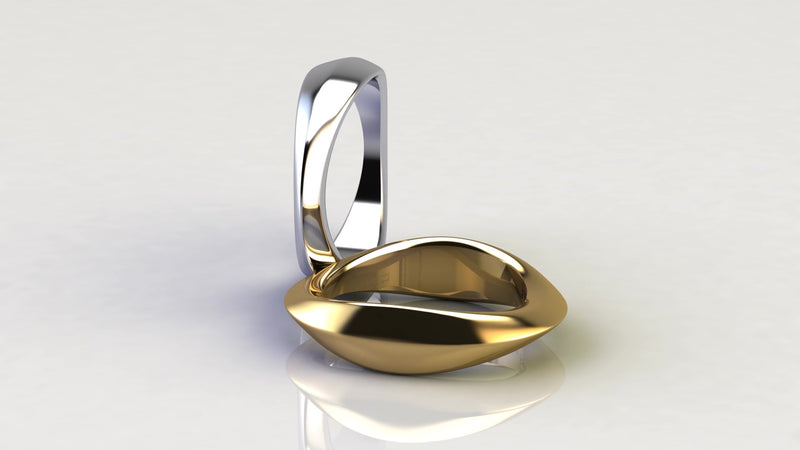 Eternity Love Waves 18k gold Band