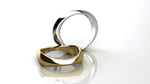 Eternity Love Waves 18k gold Band