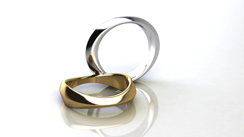 Eternity Love Waves 18k gold Band