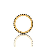 1.00 Carat Black Diamonds Stackable Eternity Band 18 Karat Yellow Gold - FERRUCCI & CO. Jewelry