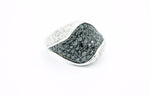 "Broken Rocks" Black and White Diamonds 18k white gold ring - FERRUCCI & CO. Jewelry