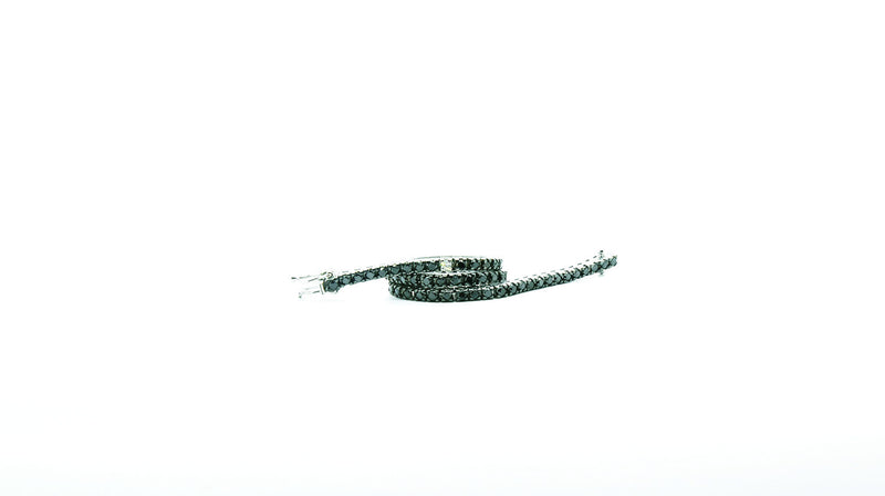 2.70 carat Black Diamonds Tennis bracelet with one white diamond - FERRUCCI & CO. Jewelry