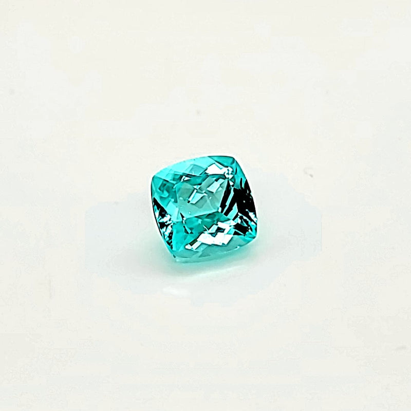 3.78ct Paraiba Tourmaline Neon Color Cushion Cut