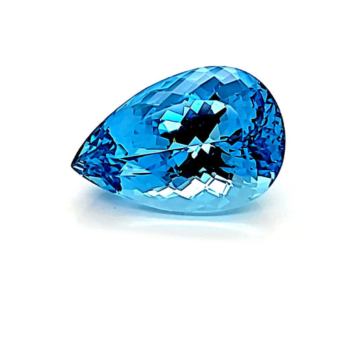14.85 Carats Intense Blue Aquamarine Pear Drop Cut