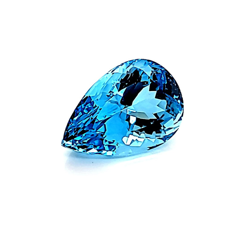 14.85 Carats Intense Blue Aquamarine Pear Drop Cut